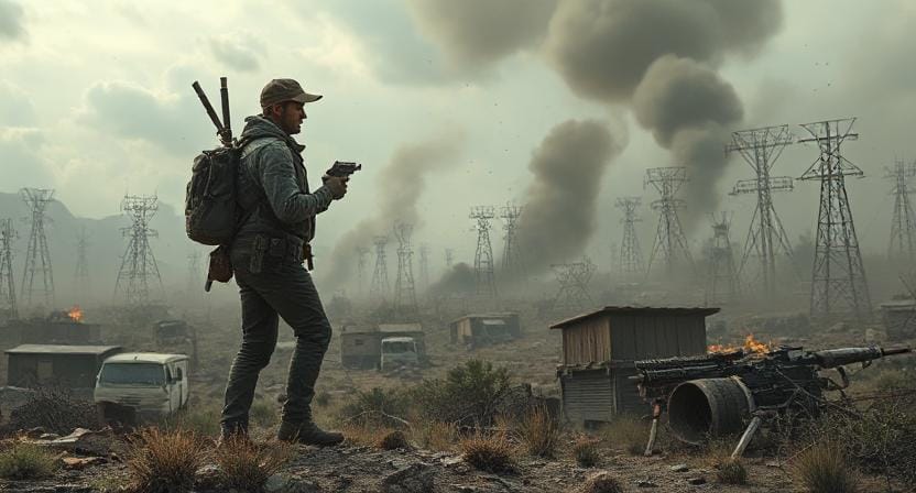 Survivalist Avoiding Trouble and Chaos in the New Post-Apocalyptic Crazy World Landscape