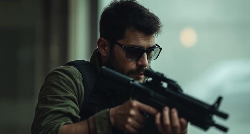 Survivalist Staying Calm and Assessing the Situation in an Active Shooter Situation