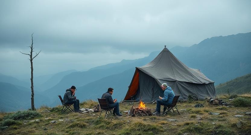 Survivalist Setting Up a Meeting Place