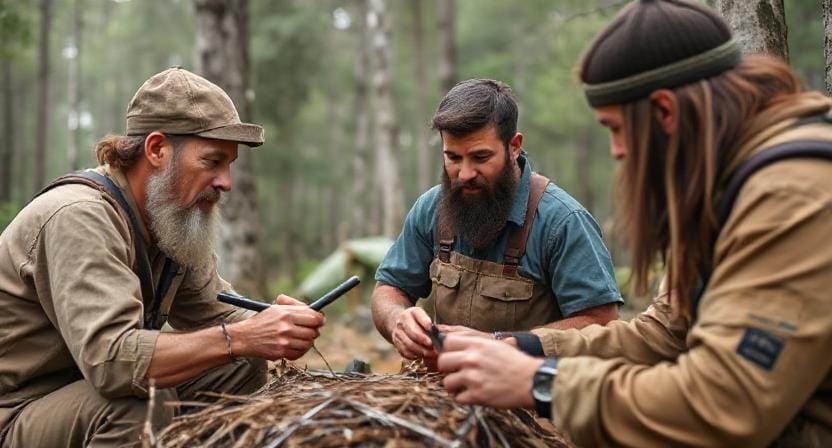 Survivalist Working Together with Others