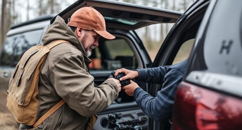 Survivalist Doing The Basics of Vehicle Security