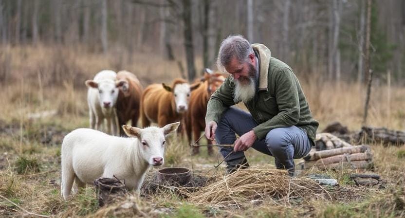 Survivalist Making a Place For Livestock