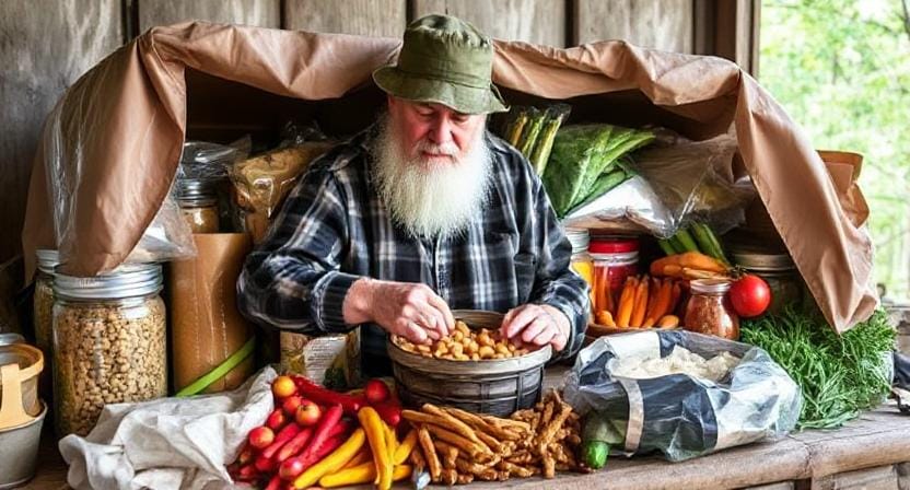 Survivalist Prepper Adding Variety To the Stockpile of Stored Food