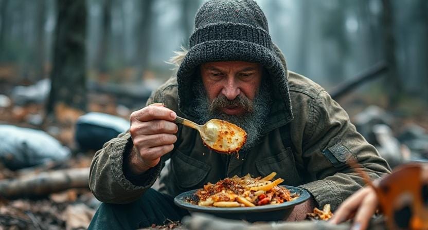 Survivalist Trying to Eat Spoiled Food