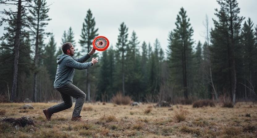 Survivalist Playing Frisbee