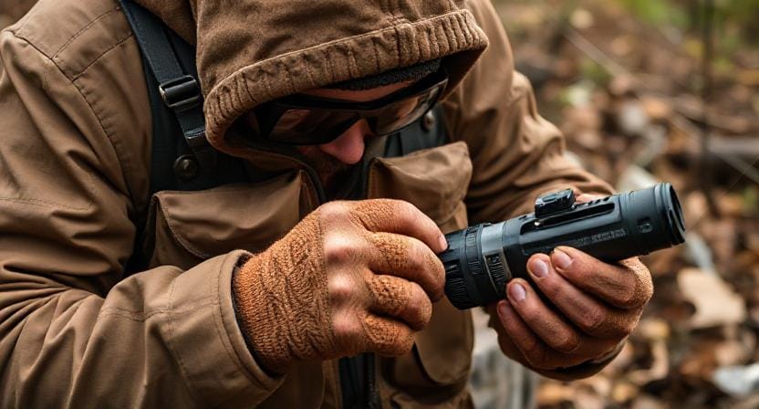 Survivalist Keeping Important Things Close By
