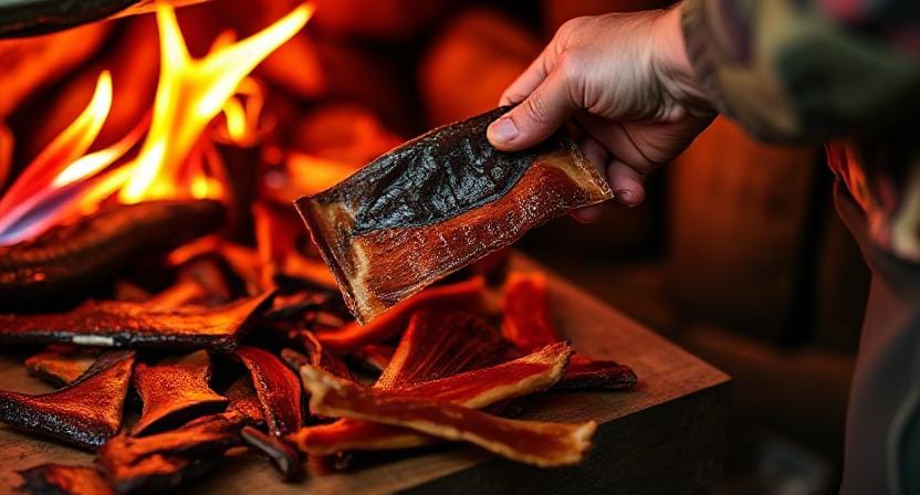 Survivalist Storing Jerky