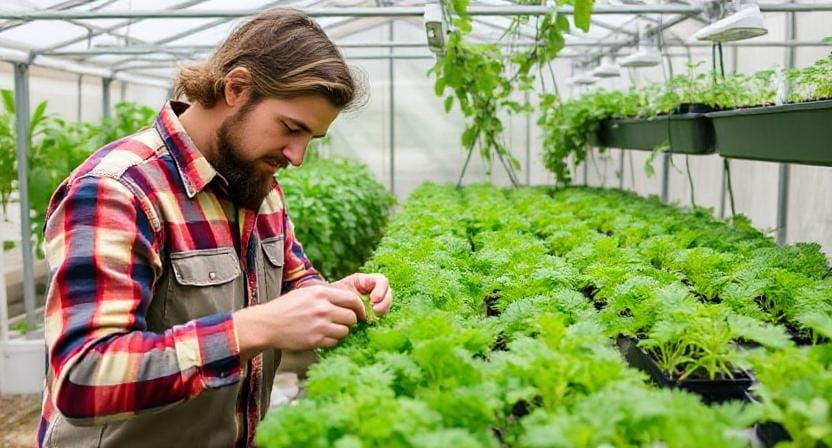 Survivalist Picking the Hydroponic Setup