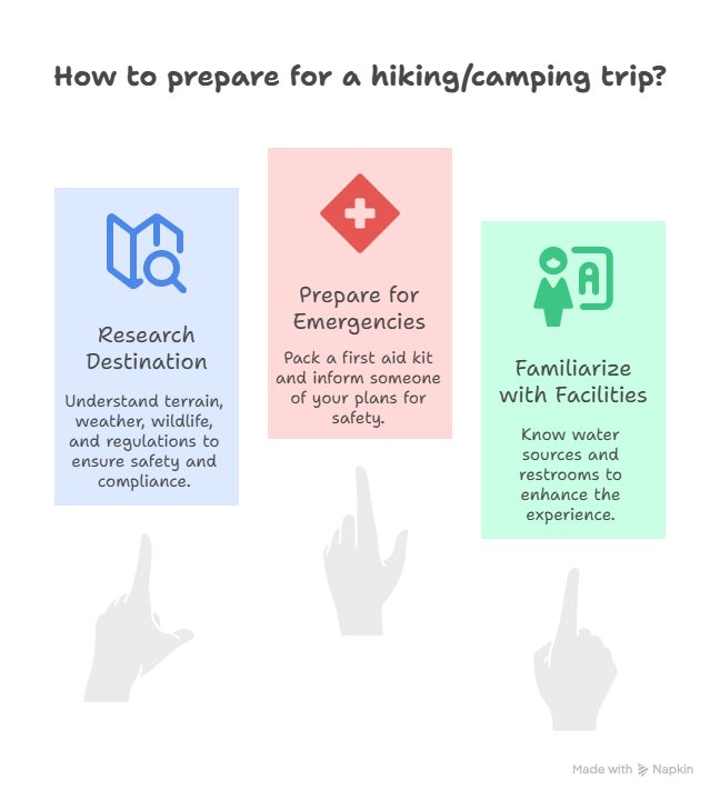 Infographic on Planning a Hiking or Camping Trip
