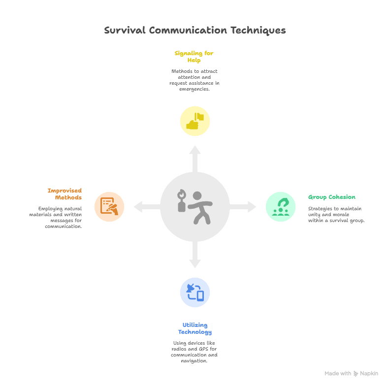 Visual Outline of Survival Communication Techniques