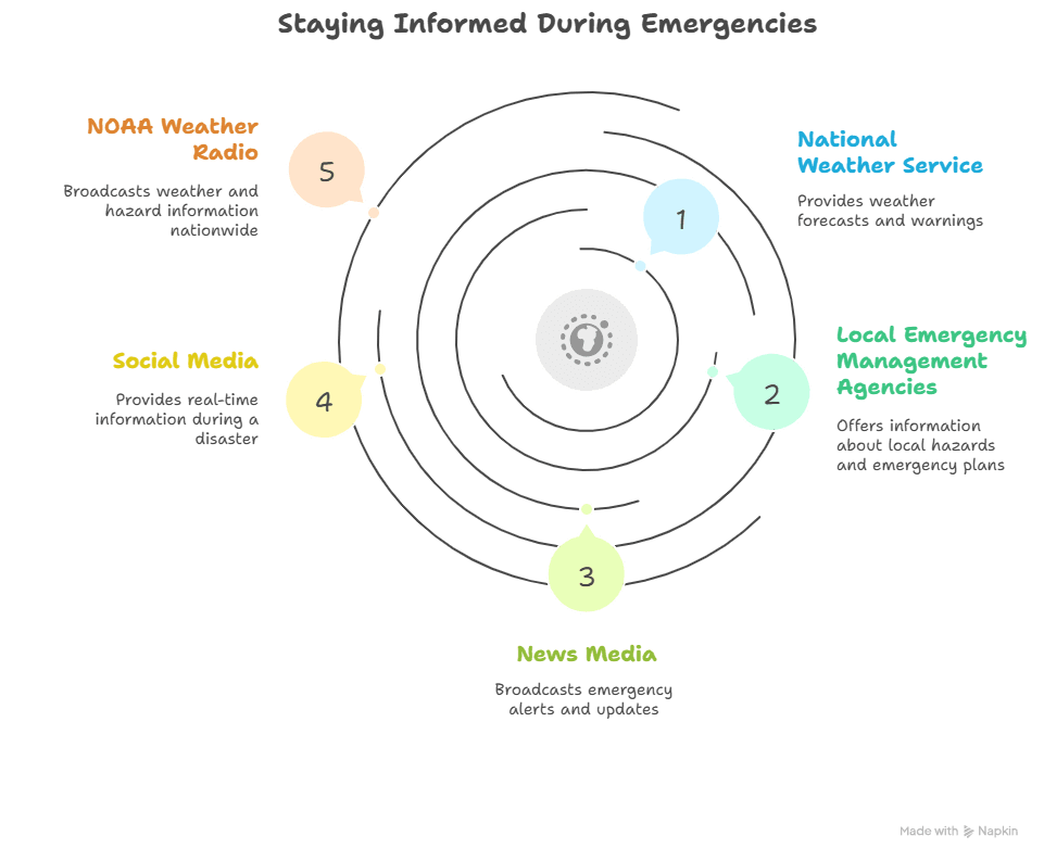 Infographic of Emergency Communication Plans and Staying Informed During Emergencies