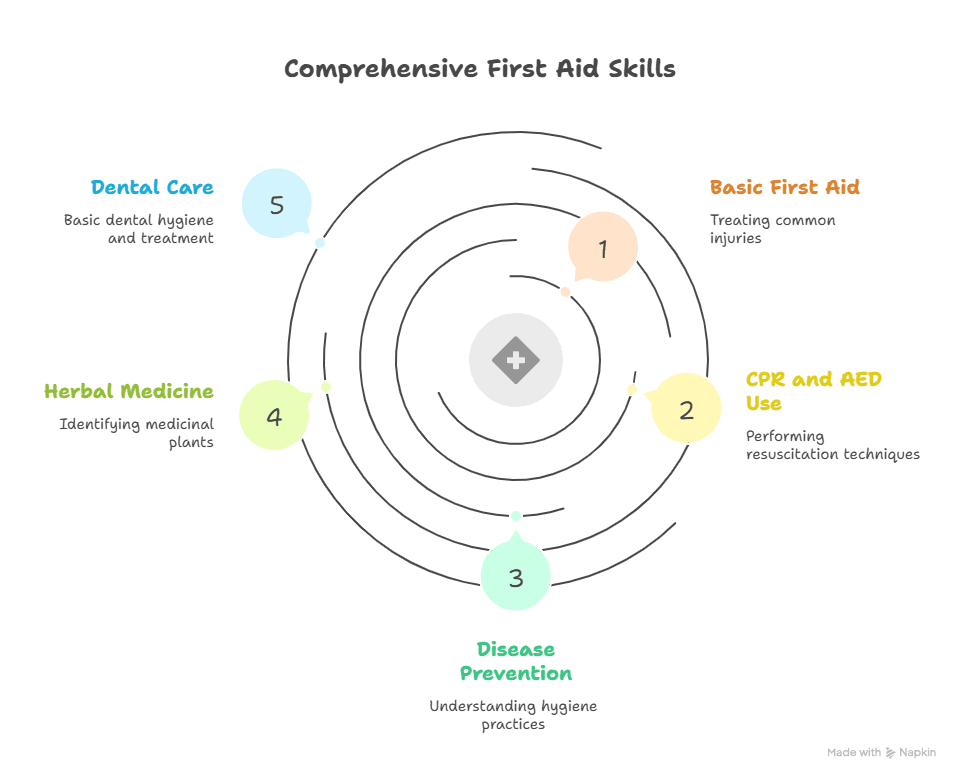 Graphic Outline on Knowing First Aids Skills