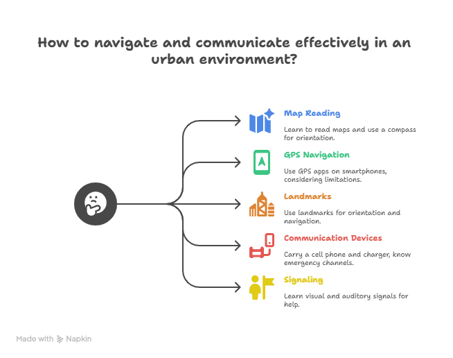 Infographic on Urban Survival Communication