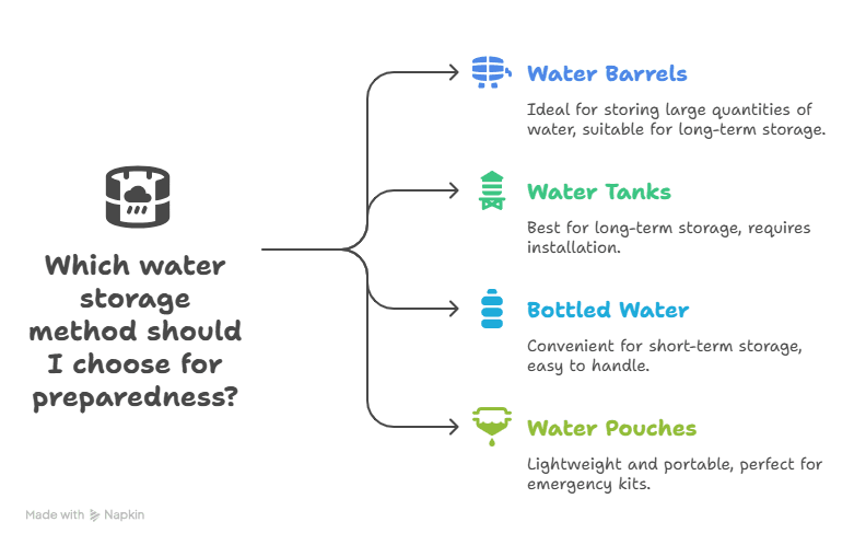 Graphic Outline for Emergency Water Storage