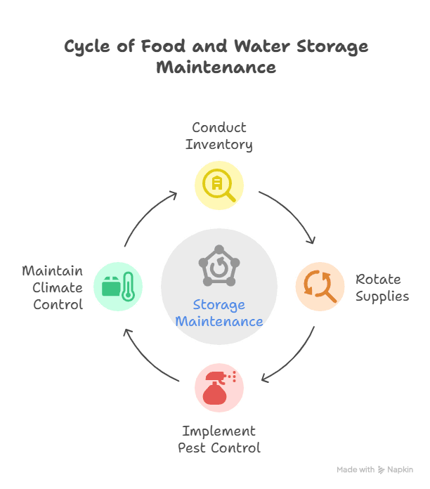 Flowchart of Maintaining Your Food and Water Stockpile