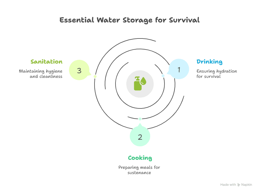 Visual Chart About Water Storage for Survival